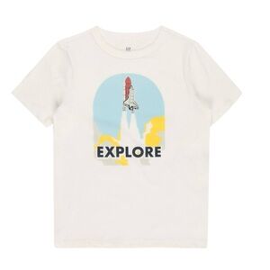 GAP Kids White Explore Rocket T-Shirt